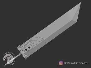 buster sword cosplay final fantasy vii remake - stl file dagger ignis vincent cerberus gun film character weapon battle knight bladed toys accessories fashion halloween games 3d print model - Mito3D