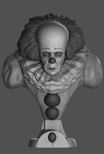 bust it clown creep template terror art sculptures 3d print model - Mito3D
