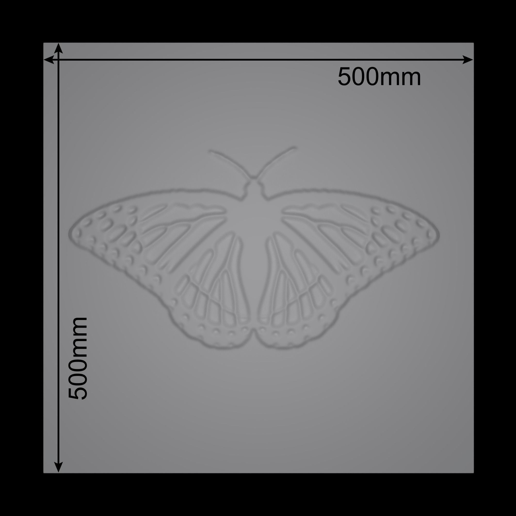 butterfly cnc 3d printer laser cut picture art 3D print model - Mito3D