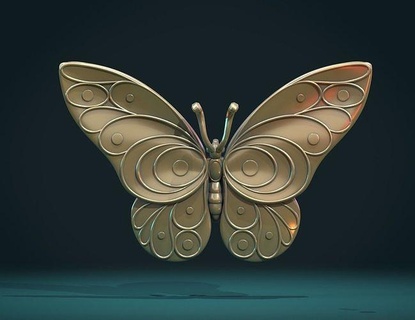 kelebek kanatlar böcek Sanat uçmak takı buterflay heykeller 3d print model - Mito3D