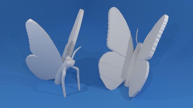 3d kelebek-yazdırılabilir sanat kelebek sinek tasarım hata supportfree <url> heykeller 3d print model - Mito3D