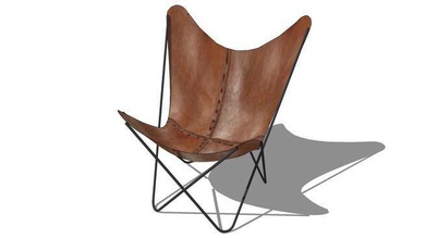 fauteuil butterfly btf maison buterfly byf président leatherchair le papillon mobilier 3d print model - Mito3D