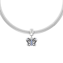 farfalla fascino pandora braccialetti pandoracharm gioiello gioielleria 3dprint argento oro moda pendente diamante braccialetto gemma lusso prototipazione design stampabile ciondoli 3d print model - Mito3D