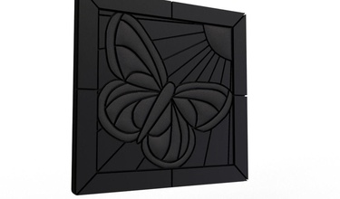 kelebek dekor dekoratif nostaljik zarif tasarım elementler çerçeveler çiçek süs dekorasyon süslü ev iç çiçekler parti duvar ayarlamak sınır element 3d print model - Mito3D