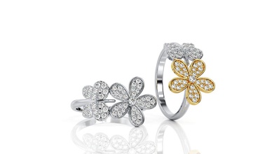 farfalla anello fiore bianco in oro giallo e r f 0025 gioielli ciondolo usa di fidanzamento matrimonio 14k il design argento gioiello diamanti gemma europa whitegold stesa anelli 3d print model - Mito3D