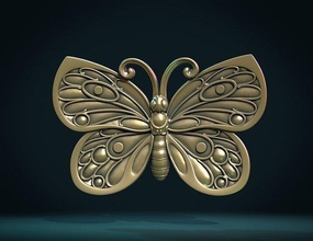 butterfly iii insect bass relief jewelry fly wings ornate decoration art sculptures 3d print model - Mito3D