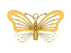 Schmetterling Schmuck logo Ringe - Anhänger drucken design Denkmal Kunst gold Platin download Silber dragon caiters diamond Juwel modern 3d print model - Mito3D