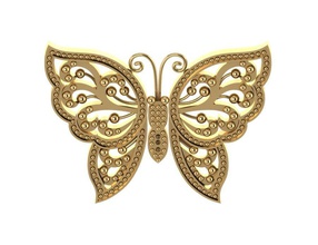 papillon bijoux logo anneaux pendentifs impression conception monument art or platine télécharger argent dragon traiteurs diamant bijou moderne singe gemme 3d print model - Mito3D