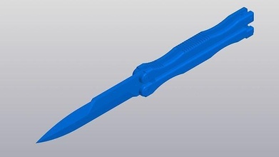 borboleta faca lâmina arma jogos brinquedos 3dprint impressão 3d corte equipamento laminado 3d print model - Mito3D