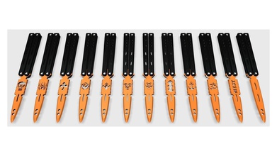 farfalla coltello or colore personalizzato lama acuto attrezzature attrezzo arma taglio lame fai giochi giocattoli manutenzione aggiustare re pare po 3d print model - Mito3D