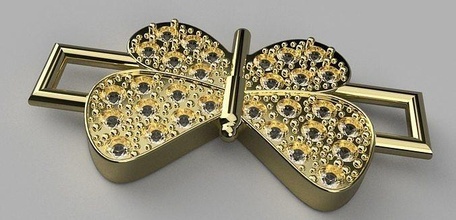 papillon lien pendentif bijoux or luxe précieux accessoire mode argent sterling bijou gemme diamant bague platine bracelet bracelets 3d print model - Mito3D