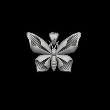 kelebek kolye güzel böcek kanat buterfly takı rino uçmak kuş gümüş Sanat doğa yazdırılabilir cnc yüzük 3d print model - Mito3D