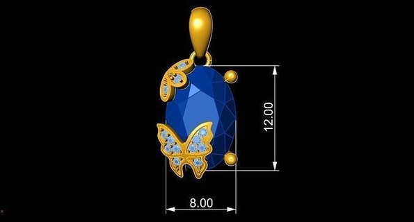 butterfly pendant van cleef arpels jewelry rings printable engagement jewellery wedding collection bracelets alhambra diamond luxury timeless vintage chain pendants 3d print model - Mito3D