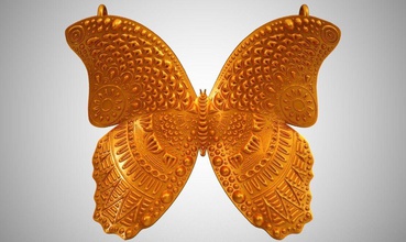 borboleta pingente inseto asa animal voar flor lindo silhueta borboletas beleza primavera colorida libélula fundo coração verão erro pequeno joalheria pingentes 3d print model - Mito3D