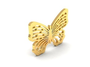 kelebek kolye 3dm stl obj fbx vermek detaylar edebi mücevher takı değerli düğün altın yazdırılabilir elmas moda yüzükler toplu toplamak solitaire nişan kadin ışık wt 3d print model - Mito3D