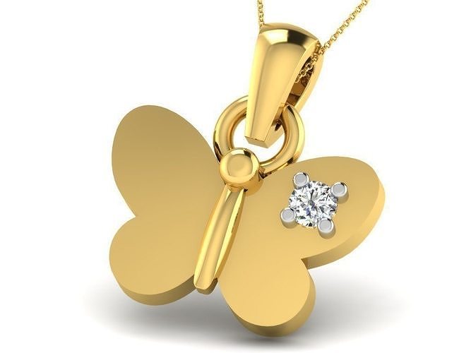 kelebek kolye 3dm stl obj fbx vermek detaylar mücevher elmas gümüş altın yazdırılabilir nişan takı madalyon KADIN dairesel kokteyl fantezi 3D print model - Mito3D