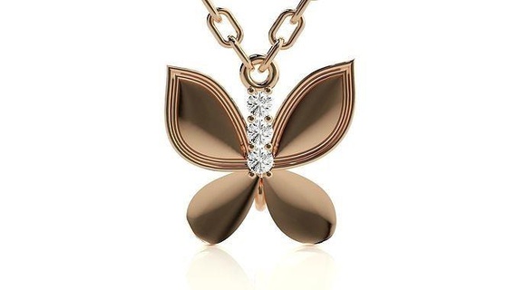butterfly pendant 3dm stl render details jewellery printable diamond gold silver pendant wedding jewel sterling butterfly animal white brilliant platinum precious necklace pendant necklace pendants jewelry jewelry pendant jewelry pendants  3d print model - Mito3D