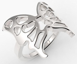 butterfly ring jewelry beautiful simple elegant unique rings 3d print model - Mito3D