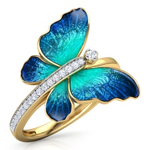 Schmetterling ring 2 textur Schmuck diamond bedruckbar ist Diamant-ring bracelate engagement Hochzeit cad Ohrring Halskette gem Juwel gold Mode-Schönheit sterling Saphir Ringe 3d print model - Mito3D