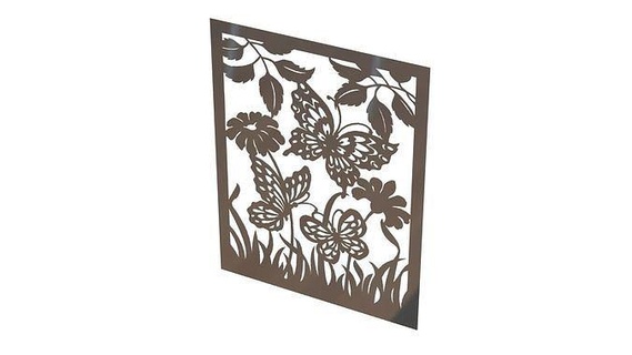 butterfly wall picture laser cutting decor frames artwork paint metal frame modern abstract accessory interior home 3d cnc plastic house 3d print model - Mito3D