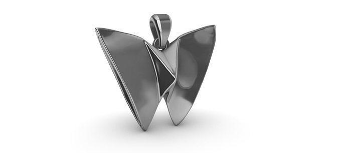 Schmetterling Origami Papier falten Kunst Skulptur Papercraft Insekt handgemacht Fliege Flügel Schmuck Anhänger 3d print model - Mito3D