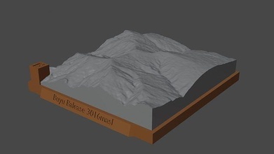 sort mettre dépôt Montagne paysage volcan terrain environnement nature photogrammétrie élévation dem science 3d print model - Mito3D