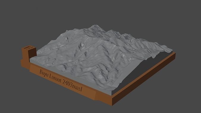 buyu lumut mountain landscape volcano terrain environment nature photogrammetry elevation dem science 3D print model - Mito3D