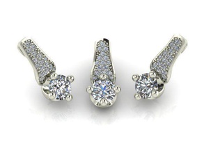 bvlgari corona colgantes 6 in 1 tiffany hermes colgante pendiente diamante oro joyería joya moda 3d print model - Mito3D