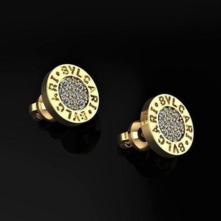bvlgari brinco joalheria luxo elegante anel gema ouro prata Casamento diamante pulseira colares pingente rinoceronte acessório beleza cafajeste jóia Bulgari bzero brincos 3d print model - Mito3D