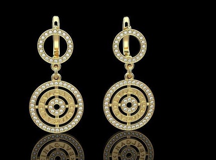 bvlgari earrings diamond gold silver jewel jewelry brilliant printable ring engagement sterling fashion beauty earring sapphire bracelet 3d print model - Mito3D