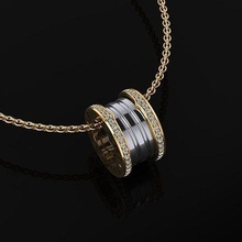 bvlgari pendant jewelry luxury elegant ring gem gold silver wedding diamond earring bracelet necklaces rhinoceros accessory beauty fashion design cad jewel pendants 3d print model - Mito3D