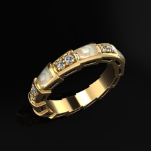bvlgari ring jewelry luxury elegant gem gold silver wedding diamond earring bracelet necklaces pendant rhinoceros accessory beauty fashion design jewel serpenti rings 3d print model - Mito3D