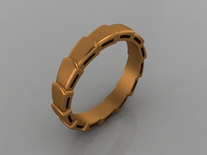 bvlgari ring gold woman silver castable printable fashion jewelry rings 3d print model - Mito3D
