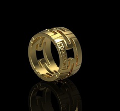 anel bvlgari jóias da forma sterling platina o engajamento gem de prata anéis 3d print model - Mito3D