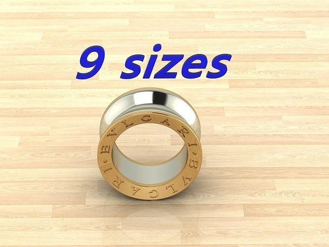 bvlgari einfach ring replik schmuck druckbar ringe silber mode gold 3dmodel hochzeit engagement brend italienisch abelsch 3D print model - Mito3D