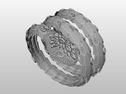 bvlgari serpiente pulsera oro plata joyería joya 3d esposas 3d print model - Mito3D