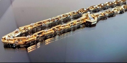 bvlgary chein ouro luxo joalheria moderno colares 3d print model - Mito3D