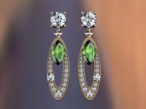 bvlgary earrings jewelry earring jewellery gems stones gemstone jewel jewels gem precious education challenge 3d print model - Mito3D