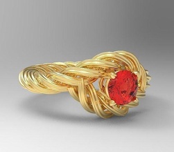 kalp ameliyati yüzük altın takı düğün elmas moda parlak mücevher safir 3d print model - Mito3D