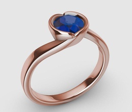 bypass ring mode luxus hochzeit druckbar design liebe elegant engagem diamant schmuck gold engagement cad ringe 3d print model - Mito3D