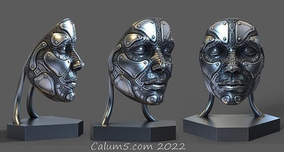 c5x high model scifi statue award coolstuff collectable highdetail robot future futuristic space abstract sculpture complex medal prize sci fi science winner original fantasy art sculptures 3d print model - Mito3D