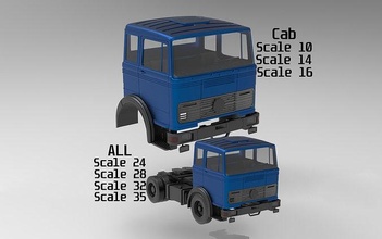 taksi eski kamyon almanca 3d yazdır lp dizi traktör 69 or 70 yazdırılabilir rc hobi oto döküm baskı arabası oyuncak plastik araba araç kendin yap otomotiv basılı arabalar 3d print model - Mito3D