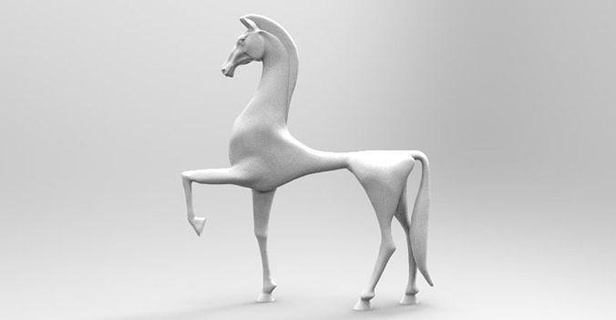 Caballo grego equino escultura grecia arte antiguidade esculturas 3d print model - Mito3D