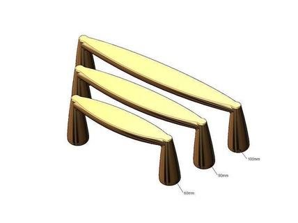 cabinet tiroir manipuler tirer n011 miniset arrondi plat laiton meubles bois métal Matériel bouton placard fonderie sculpture décor cnc ornement 3d modèle imprimable maison accessoires 3d print model - Mito3D