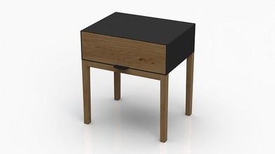 gabinete mobília madeira loft Projeto carvalho lindo criado mudo realista cama dormir modelo interior detalhado metal cabeceira casa 3d print model - Mito3D
