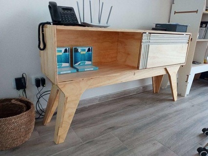 gabinete mueble cortar expediente cnc máquina madera familia escritorio contemporáneo interior residencial habitación casa 3d print model - Mito3D