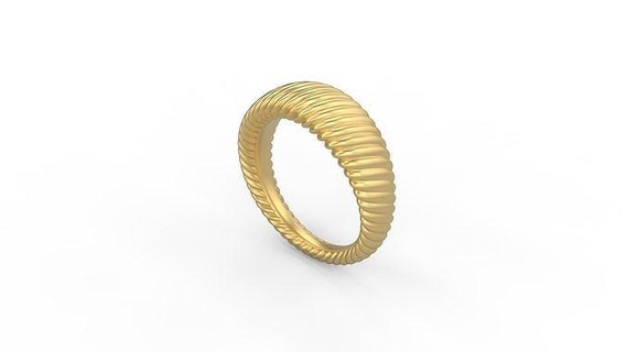 cable anillo 001 oro joya joyería plata imprimible diamante mujer Moda Boda amor david yurman anillos 3d print model - Mito3D