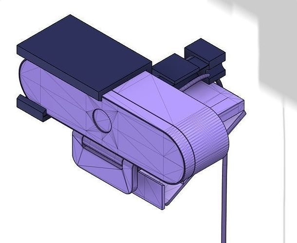câble soutien Logitech brio lumière modèle 4k 3dprint impression ordinateur équipement technologie électronique jeu pc webcam caméra portable loisir DIY 3D print model - Mito3D