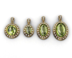cabochon Diamant-Anhänger Schmuck Anhänger gold diamond Platin Saphir engagement emerald der Topas amethyst - 3d print model - Mito3D