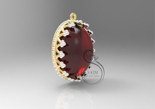 cabochon kolye takı altın yüzük küpe Gümüş elmas gem mücevher yazdırılabilir nişan düğün 3dmodel prototip parlak <url> oval wenzel amber 3d print model - Mito3D